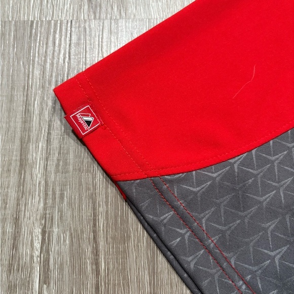 Majestic Red and Gray Men's Polo Shirt - Picture 7 of 8